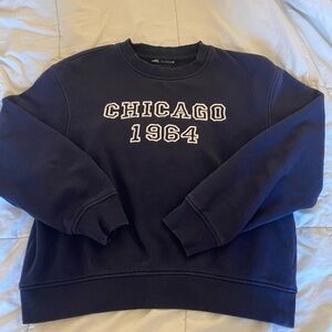 Zara Navy Blue Crew Neck Sweater